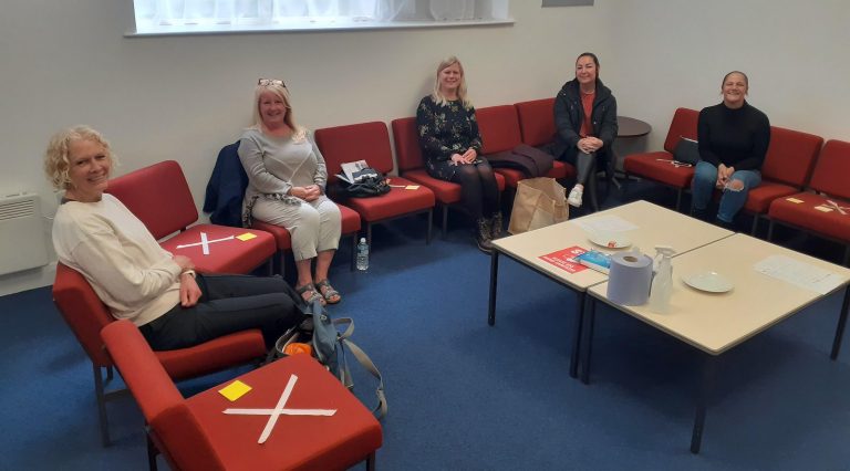 Some volunteers on a preparation course