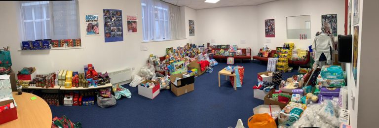 The 'present room' at Home-Start Leeds