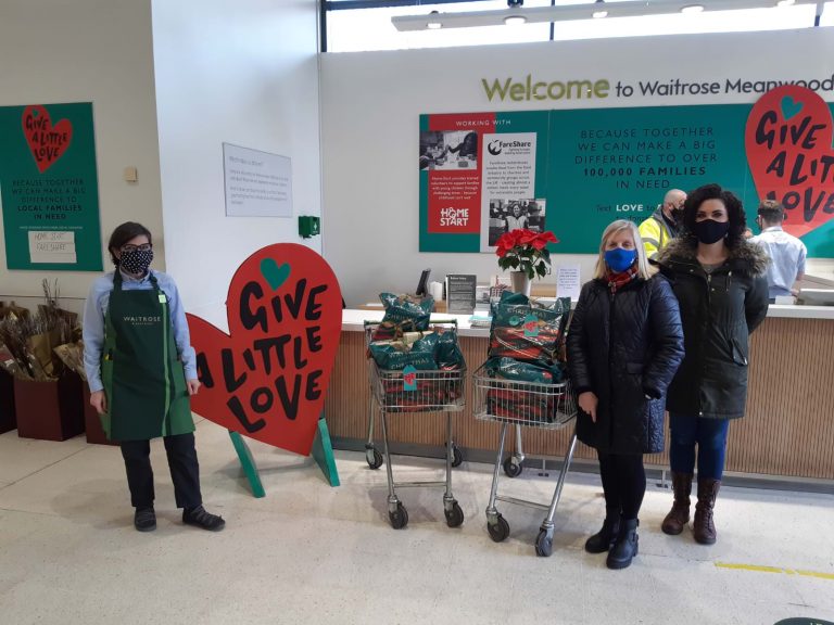 Collecting presents from Waitrose